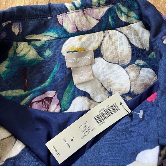 Chicos Textured Floral Jacket - Picture 9 of 11